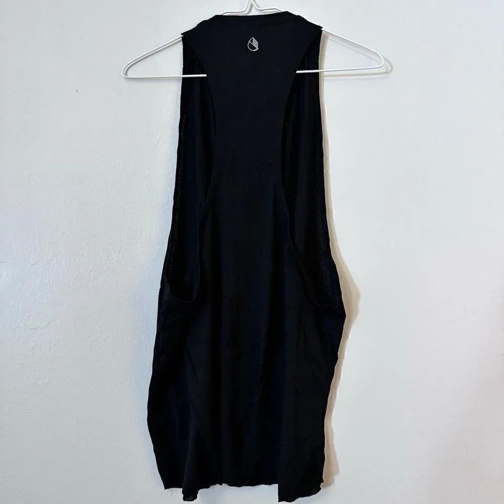 Icyzone Women's Black Scoop Neck Sleeveless Tank Dress Size Large - Picture 2 of 3